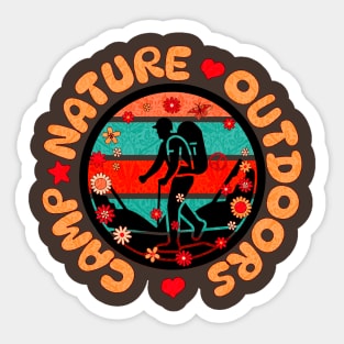 Nature outdoors camp vintage Sticker